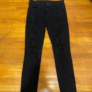 American Eagle black ripped jeans
